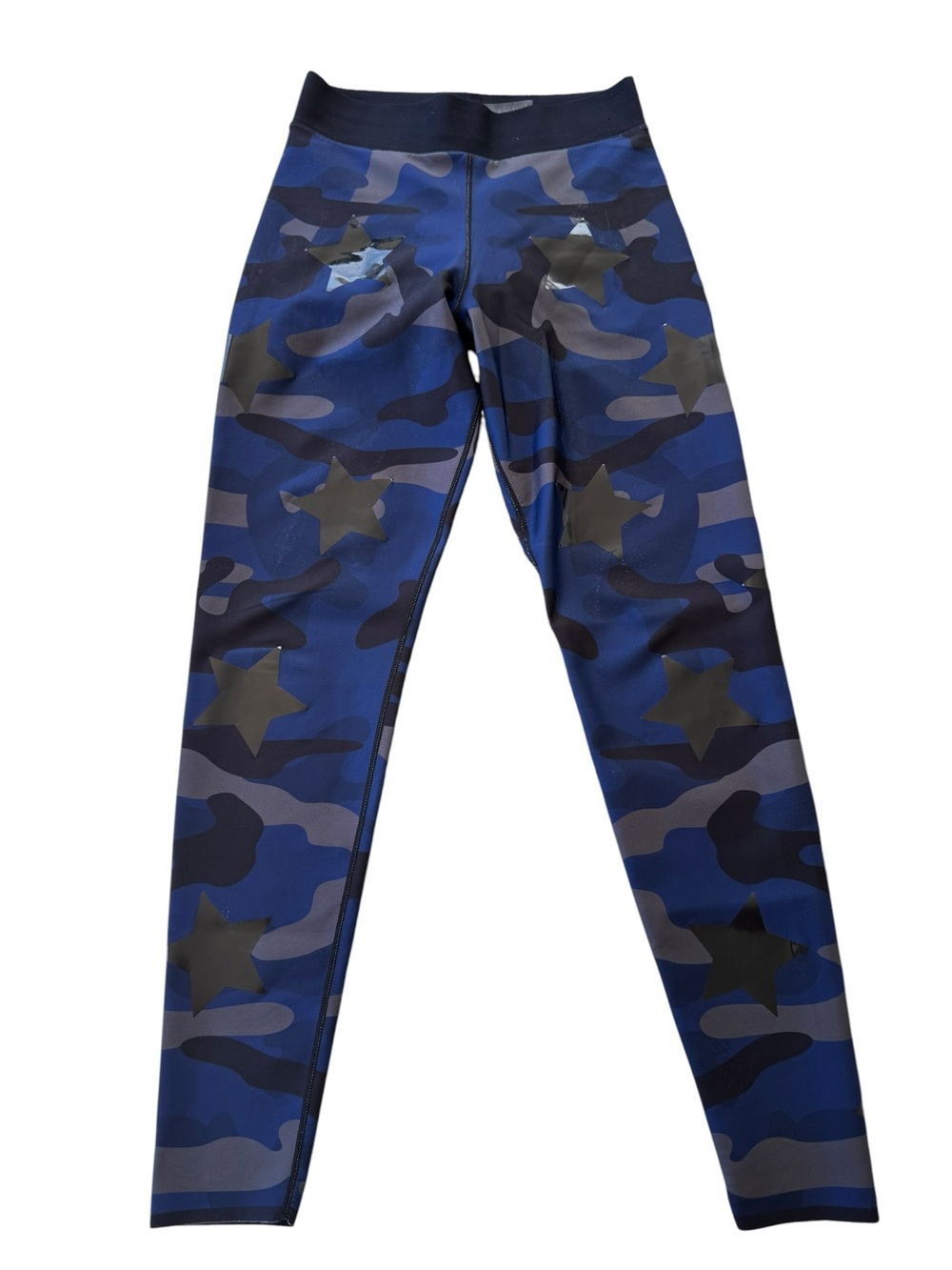 Ultracor Ultra High Lux Knockout Camo Metallic Star Leggings Navy Blue Small